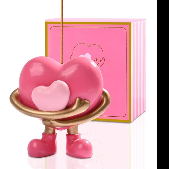 Charming Pink Heart Incense Holder - Picture 1 of 7